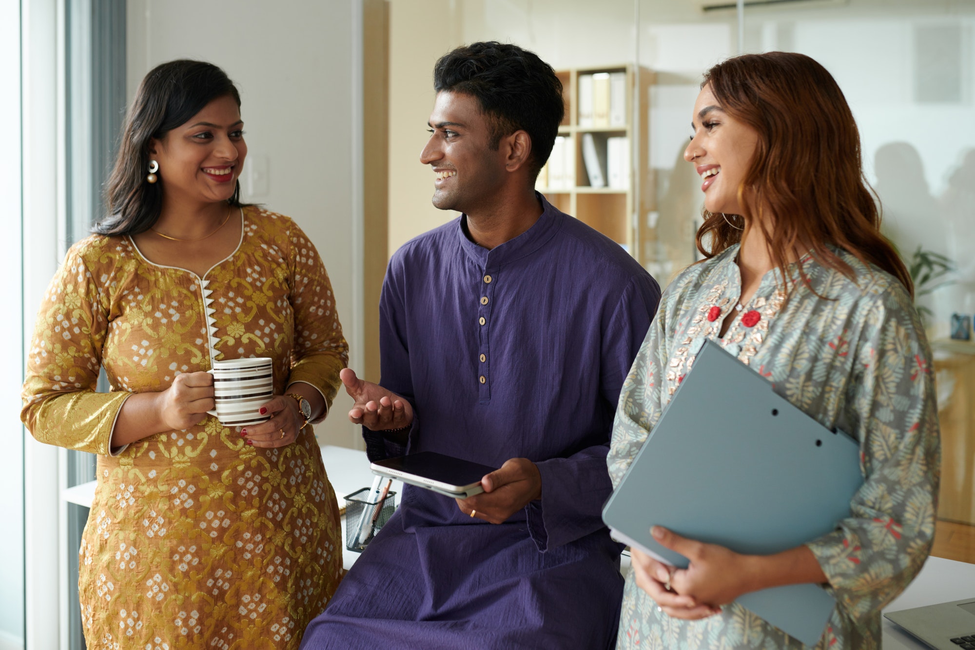 Smiling Indian Business Colleagues